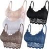 Duufin 5 Pezzi Reggiseno in Pizzo Bralette Donna Brassiere Reggiseno Senza Ferretto per Donna e Ragazze(Bianco, Nero, Beige, Blu Acciaio, Marrone Rosato, S-M)