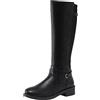 Generisch Stivali da donna Chunky Heel in pelle lunghi stivali alti al ginocchio per donna scarpe invernali