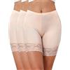 Niwicee Pantaloncini Sottogonna Donna Estivi Culotte Shorts Leggings Corti Mutande Sportivi Fitness Fasce Antisfregamento Cosce Culotte Slipshort Elasticizzato Intimo Pantaloncini Pizzo-Colore*3-S