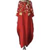 Cocila Vestito Estivo con Bottoni Abito Donna Damigella Mini Abito Donna Invernale Abito di Jeans Donna Vestito Bianco Donna Rinascimento Vestito A Pois Lungo Donna (Red, XXXL)