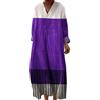 Gienslru Abito Estivo Lungo Donna Boho Chic Floreale Vintage, Scollo a V Maniche Lunghe in Lino Leggero con Tasche, Vestito Elegante Casual per Vacanze Primavera Estate Taglie Forti Curvy 2026 Moda Cerimonia
