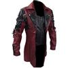 Generic Cappotto Zipper Men Sleeve Jacket Biker Vintage Bluses Top Long Leather Motorcycle Men's Coats & Jackets Pile Cappuccio