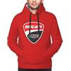 KVHSVEGO Compatible with Ducati Felpa con Cappuccio da Uomo, Maglia, Maglione a Maniche Lunghe con Pullover Casual Tascabile