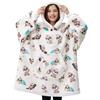 Giggling Getup Coperta indossabile con Cappuccio per Adulti in Pile Sherpa, Calda e Confortevole, con Tasche e Maniche, Idea Regalo per Donne e Ragazze
