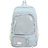WYXDYSJWM Ita Bag, zaino con display per badge Ita, borse casual per studenti con finestre trasparenti per donne e adolescenti, borsone anime con borsa per display pin, Blu, L