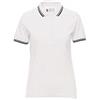 Ergos Workwear Payper - SKIPPER LADY Polo 100% Cotone Piquet con Bordini a Contrasto Manica Corta Donna Colore: BIANCO/BLU NAVY, Taglia: XL
