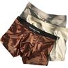 Generic Boxer da uomo in seta di ghiaccio di seta di gelso da uomo, di lusso traspirante, traspirante e fresco e asciutto, comfort senza cuciture