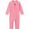 weVSwe Neonate Costume da Bagno Bambino Protezione Solare Rash Guard One Piece Pink Heart Crotch Zipper per Un Facile Cambio del Pannolino 18-24 Mesi