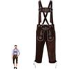 Generic Lederhosen - Costume da uomo per Oktoberfest, costume bavarese per festa della birra bavarese, pantaloncini in pelle ricamati, autentici festival di ottobre, celebrazioni tedesche, per Halloween e