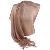 Emila Stola cipria cerimonia coprispalle elegante bronzo a rete con frange foulard oro rosa scialle grande sciarpa lurex da matrimonio per abito da sera giorno primavera estate 2026 rose-gold