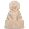 styleBREAKER Berretto Donna in Maglia a Coste con PON PON,Beige