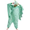 Kidukso Pavone Onesie Pigiama Adulto Pavone Pigiameria Colorato Piuma di Uccello Pigiama Natale Carnevale Halloween Costume Verde, verde, S