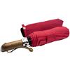KELINTER Ombrello Pieghevole Automatico - 10 Steli Rinforzati, Teflon 300T, Antivento, Manico in Legno Ergonomico, Compatto 480g - Per Uomini & Donne (Rosso)