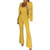 HEONSATI Completo Elegante Donna Con Pantalone Tailleur Ufficio Eleganti Manica Lunga Aperto Davanti Colletto Completo Due Pezzi Casual Complete Da Cocktail Blazer E Pantaloni Matrimonio Set Da Cerimonia