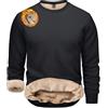 TACVASEN Uomo Felpe Foderate Camicie Sportive a Maniche Lunghe Maglioni Caldi Invernali, Nero, S