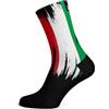 Sox Footwear Italy Flag Splash Black Crew Socks