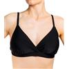 Aquarti Bikini Top Donna - Reggiseno da Bagno Comodo, Coppe A-D, Vari Colori e allacciature, Stile Senza Tempo, Design 042 - con Cinturini/Nero, 36 Cup A