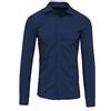 Mat Sartoriale Camicia Uomo Sartoriale Blu Scuro in Cotone Slim Fit Casual Elegante Cerimonia