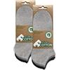 BIOBASICS Calzini corti da uomo e da donna (4 - 12 paia), in cotone Oeko-Tex 100, 8 paia (tonalità di grigio), 43-46