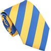 DQT Cravatta moderna da 8 cm con motivo a righe classiche per uomini, Blu reale e giallo