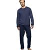RAGNO Pigiama uomo in puro cotone caldo art. U839N1-52, Blu