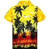 V.H.O. King Kameha Funky-Camicia-Hawaiana, Manica-Corta, Beach, Giallo, 3XL