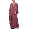 YouKD - Maxi abito lungo da donna, caffettano in stile bohémien, da spiaggia, copricostume da bagno, taglia unica, abbigliamento comodo, Una rosa marrone, Taglia unica