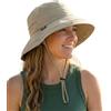 Creekstone Cappello da pioggia impermeabile da donna, UPF50+, a tesa larga, pieghevole, leggero, per escursioni e viaggi all'aperto