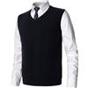 MeiLayM Gilet da Uomo Inverno V-Collo Senza Maniche Gilet con Scollo V Panciotto Maglione Cardigan Canotte Pullunder Smanicato Pullover Misto Scollo Commerciale Maglieria Panciotto
