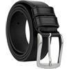 CM Conte Massimo Conte Massimo Cintura Uomo in Vero Cuoio Pezzo Unico, Made in Italy, Fibbia Nickel Free, Accorciabile, Alta 3,5 cm Con Scatola