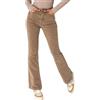 Nina Carter J221 - Pantaloni da donna a vita alta, in velluto a coste, stile vintage, tortora (J221-25), XXL