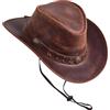 Sidewinder Cappello Outback modellabile Cappello da Cowboy in Pelle Stile Vecchio Stile per Uomo e Donna Western a Tesa Larga Vintage