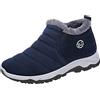 Generisch Pantofole donna uomo inverno moda inverno uomo stivali da neve fondo piatto antiscivolo impermeabile tinta unita alta top corto caldo confortevole, Blu, 42 EU