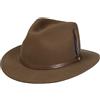 Stetson Cappello in Lana Oriska Traveller Uomo - di Feltro da Pioggia con Fascia Pelle Autunno Estate Primavera Inverno Estate/Inverno - L (58-59 cm) Marrone