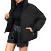 MJGkhiy Piumino Donna Invernale Calda Casual Giacca Piumino Leggero Donna Taglie Forti Puffer Jacket Maniche Lunghe Cappotto Softshell Moda Corto Giubbotto Imbottito Outwear