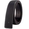 Vatee's Cintura di ricambio in vera pelle delle donne/uomini senza fibbia 38mm Larghezza 120cm Lunga Nero