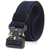 LumiSyne Cintura Tattica Per Uomo Regolabile Cintura Tattica Di Sicurezza Cintura In Tela Heavy Duty Cintura Da Lavoro Con Fibbia In Metallo a Sgancio Rapido Per Molle Sport Lavorare All'Aperto
