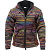 Shopoholic Fashion Giacca da Uomo in Pile Hippie di Lana Tie Dye