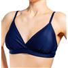 Aquarti Bikini Top Donna - Reggiseno da Bagno Comodo, Coppe A-D, Vari Colori e allacciature, Stile Senza Tempo, Design 042 - con Cinturini/Blu Scuro, 36 Cup A