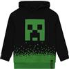 MINECRAFT Felpa con Cappuccio Ragazzi | Felpa con Cappuccio Creeper | Abbigliamento da Gioco per Bambini | 7-8 Anni