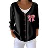 Gienslru Cardigan Donna Elegante Maglione Golfino A Lungo Aperto sul Davanti Rosa Pullover Maglieria Leggero Cappotto, Casual Maglioni Giacca Softshell Autunno di Natale Invernale Oversize Maglia