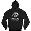 Bioworld Dragon Ball Z Anime Son Goku - Felpa con cappuccio da uomo, Nero , S