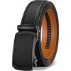 BULLIANT Cintura Uomo, Cintura Pelle 35mm,Trim Regolabile | Cintura Uomo Fibbia Automatica,Confezione Regalo
