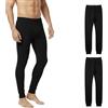 Leedya Calzamaglia Uomo in Caldo Cotone Lungo, Made in Italy - Set 2 o 4 Pantalone Intimo Termico Invernale Morbido e Traspirante - Comfort Naturale e Aderente - Nero o Bianco, da S a 3XL (2, Nero, S)