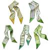 LumiSyne Sciarpe Di Seta Donna Fiore Stampato Motivo Quadri Geometrico Stile Dolce Fresco Foulards In Raso Lungo Sottile Collo Sciarpe Copricapo