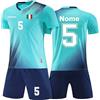 Generico Italia Completo Calcio Personalizzabile Uomo Donna Kit Personalizzati Maglie da Calcio per Bambino Adulti con Il Tuo Nome Numero Squadra e Logo Maglia da Calcio Ragazzi Maglia