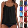 hehiy Costumi da Bagno Donna Due Pezzi Piscina Costume Tankini Set Mare Curvy Canotte con Vita Alta Slip Contenitivo Costumi Vita Alta Donna Mare Elastico e Morbido