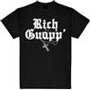 GEOLIER Merch Ufficiale | T-Shirt Rich Guapp Originale | Maglietta Nera Unisex in Cotone | Merchandising Profilo Ufficiale | Taglie S M L XL (IT, Testo, S, Regular, Regular, Standard, Nero)