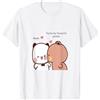 OrcoW Simpatica Maglietta Bubu Panda Bear Couple Love Bubu e, Bianco, 5XL