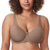 DELIMIRA Reggiseno Senza Cuciture Tshirt Taglie Forti Marrone Viola 3G